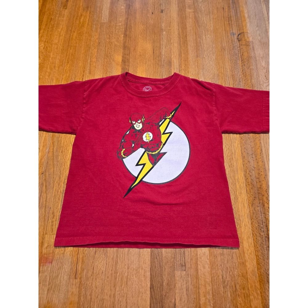DC Comics Originals Kids Medium‎ 8 Red Superhero The Flash Graphic Cotton Shirt